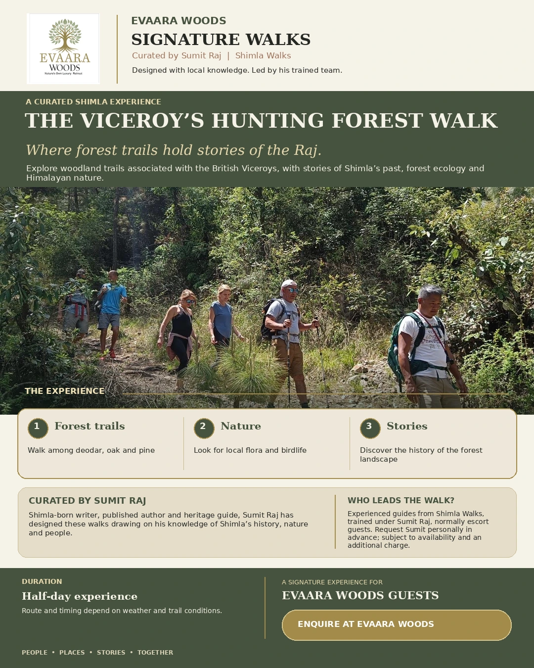The Viceroy’s Hunting Forest Walk — Evaara Signature Walks poster