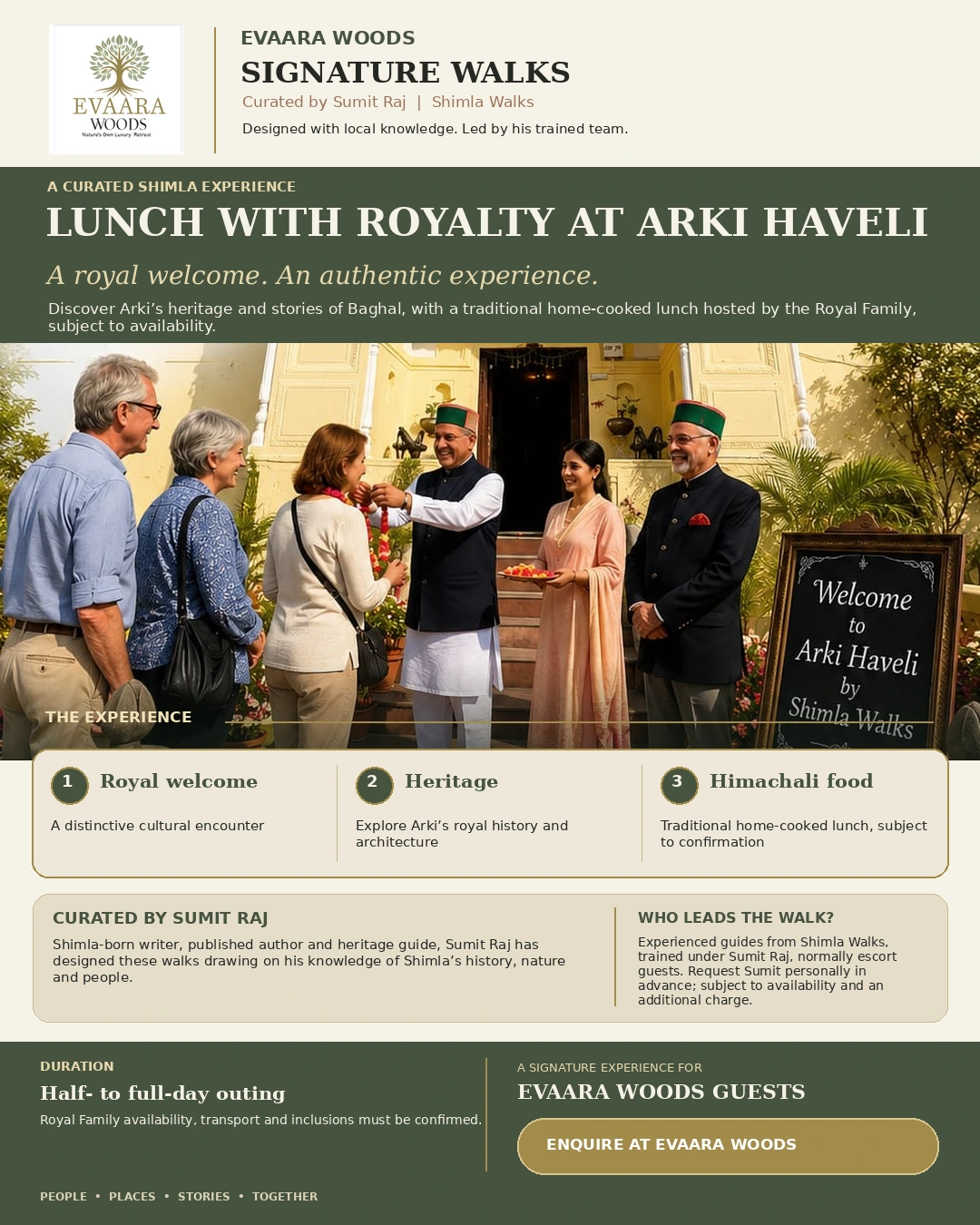 Lunch with Royalty at Arki Haveli — Evaara Signature Walks poster