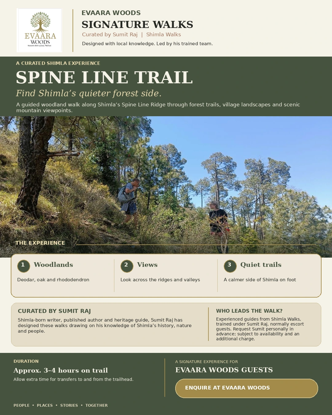 Spine Line Trail — Evaara Signature Walks poster
