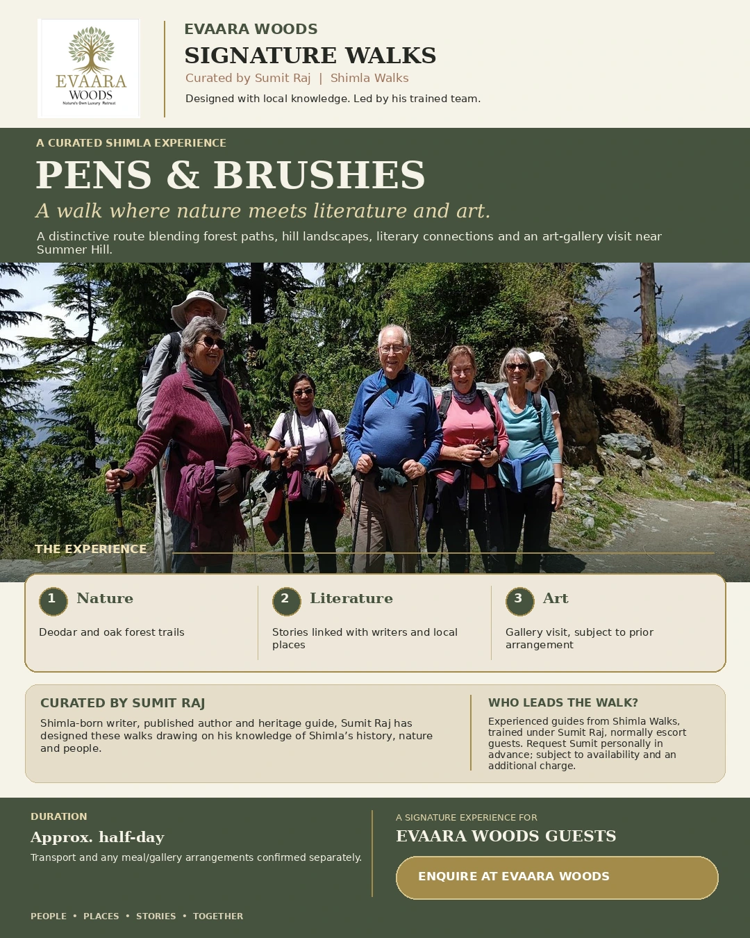 Pens & Brushes — Evaara Signature Walks poster